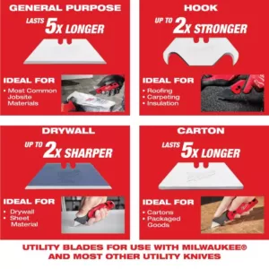 Milwaukee General Purpose Utility Blade (50-Pack)