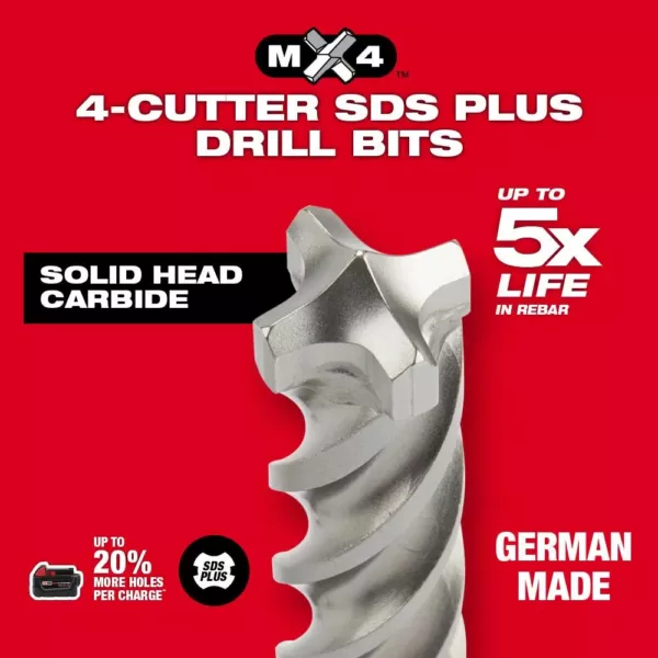 Milwaukee 3/16 in. x 12 in. MX4 SDS-Plus Carbide Bit
