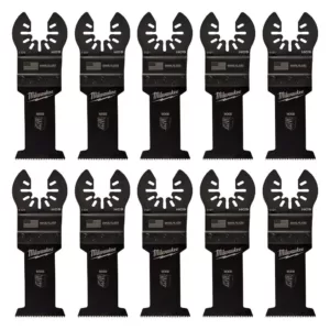 Milwaukee 1-3/8 in. High Carbon Steel Universal Fit Wood Cutting Oscillating Multi-Tool Blade (10-Pack)