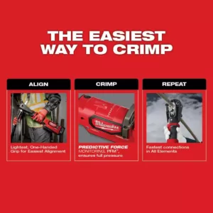 Milwaukee M18 18-Volt 15-Ton Lithium-Ion Cordless FORCE LOGIC Utility Crimper (Tool-Only)