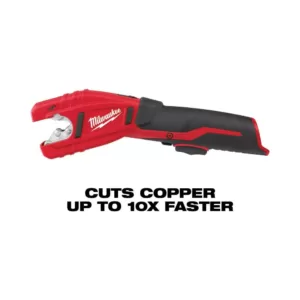 Milwaukee M12 12-Volt Lithium-Ion Cordless Copper Tubing Cutter Kit with 1.5 Ah Battery, Charger and Hard Case