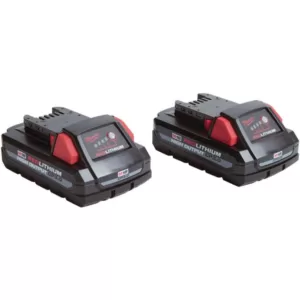 Milwaukee M18 18-Volt Lithium-Ion HIGH OUTPUT CP 3.0 Ah Battery Pack (2-Pack) w/9 in. 5 TPI AX Carbide Reciprocating Saw Blade