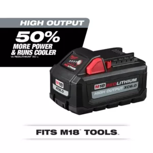 Milwaukee M18 18-Volt Lithium-Ion High Output 6.0Ah and 3.0Ah Battery Pack (4-Pack)