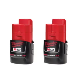 Milwaukee M12 12-Volt Lithium-Ion Compact Battery Pack 3.0Ah (2-Pack)