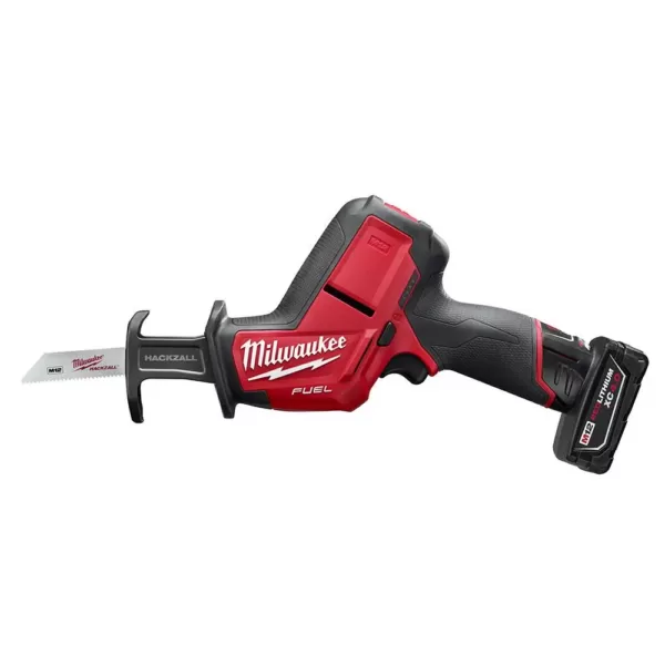 Milwaukee M12 FUEL 12-Volt Lithium-Ion Brushless Cordless Hackzall and Impact Driver Combo Kit (2-Tool) with 2-Batteries and Bag