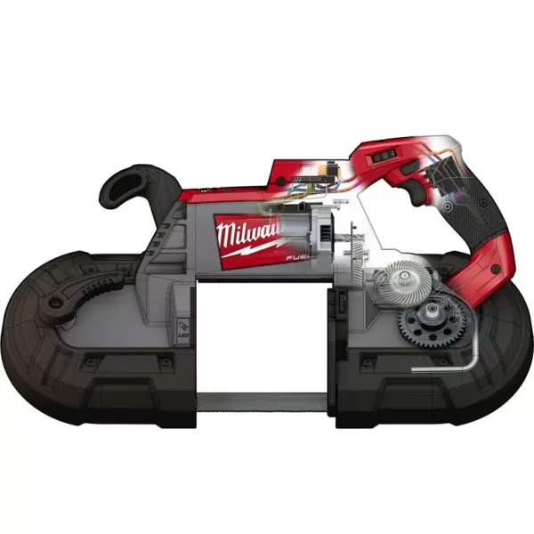 Milwaukee M18 FUEL 18-Volt Lithium-Ion Brushless Cordless 1 in. SDS-Plus Rotary Hammer and Bandsaw (2-Tool)