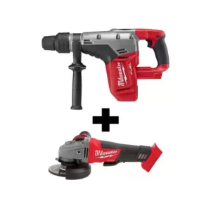 Milwaukee M18 FUEL 18-Volt Lithium-Ion Brushless Cordless 1-9/16 in. SDS-Max Rotary Hammer W/ M18 FUEL Grinder