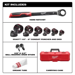 Milwaukee 1/2 in. x 2 in. Ratchet Knockout Set