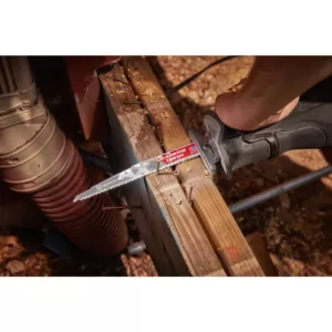 Milwaukee 6 in. 5 TPI AX Carbide Teeth Demo Nail Embedded Wood Cutting SAWZALL Reciprocating Saw Blade (1-Pack)