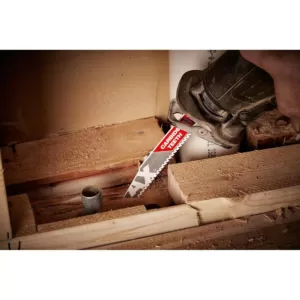 Milwaukee 6 in. 5 Teeth per in. AX Carbide Teeth Demolition Nail Embedded Wood Cutting SAWZALL Reciprocating Saw Blades (25 Pack)