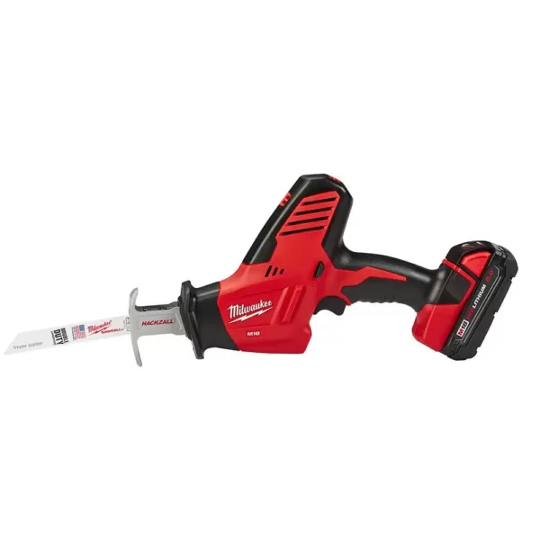Milwaukee M18 18-Volt Lithium-Ion Cordless Hackzall Reciprocating Saw Kit with (1) 1.5Ah Battery, Charger and Tool Bag