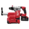 Milwaukee M28 FUEL 28-Volt Lithium-Ion Brushless 1-1/8 in. SDS Plus Rotary Hammer w/ Dust Extractor Kit w/(2) 3.0Ah Batteries