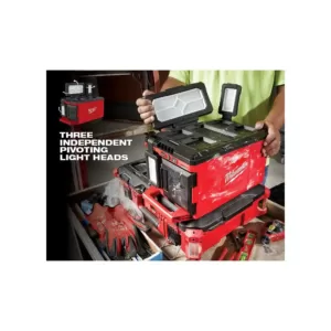Milwaukee M18 18-Volt Lithium-Ion Cordless PACKOUT 3000 Lumens LED Light with Built-In Charger