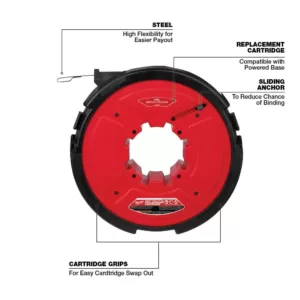 Milwaukee M18 FUEL Angler 240 ft. x 1/8 in. Steel Pulling Fish Tape Drum