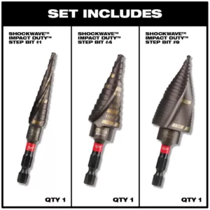 Milwaukee Titanium SHOCKWAVE Impact Duty Step Bit Kit with Cobalt Drill Bit Set (18-Piece)