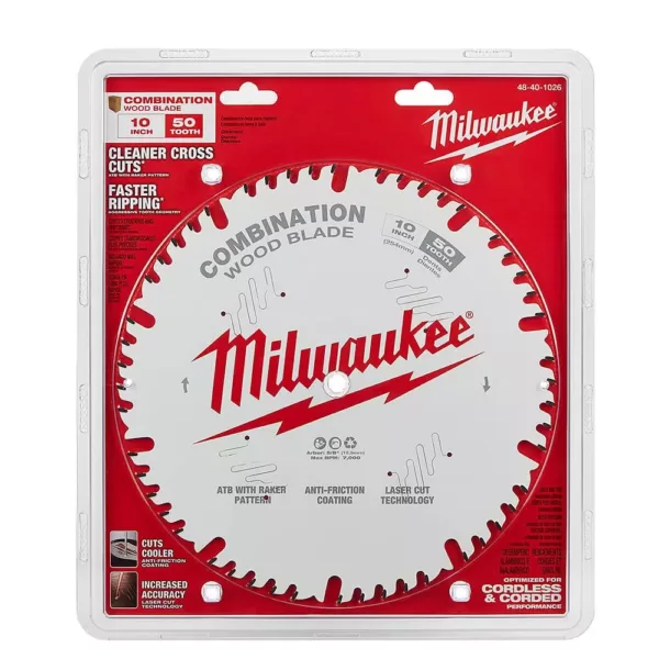 Milwaukee 10 in. x 50-Tooth Combination Circular Saw Blade