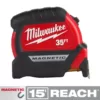Milwaukee 35 ft. x 1 in. Compact Magnetic Tape Measure with 15 ft. Reach