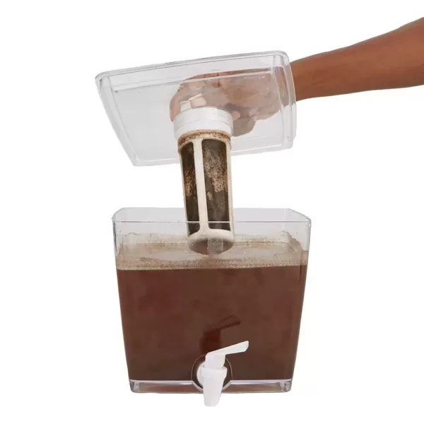 Mind Reader 6.4 Qt Clear Cold Brew Beverage Dispenser Chiller/Infuser with Removable Filter