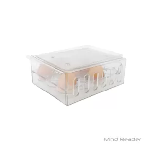 Mind Reader 1-Dozen Stackable Egg Container Storage Drawer, Clear
