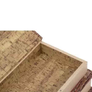 Benjara Antique Distressed Multi-color Wooden Book Boxes