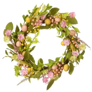 National Tree Company 22 in. Decorated Easter Wreath