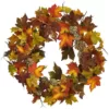 Nearly Natural 24 in. Maple and Pine Cone Wreath