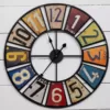 Pinnacle Vintage License Plates Multi-Color Clock