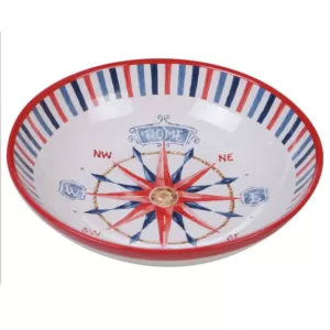 Certified International Nautical Life Multi-Colored 13 in. Serving/Pasta Bowl