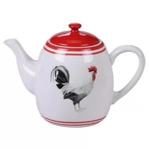Certified International Homestead Rooster 4-Cup Multi-Colored Teapot