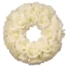 National Tree Company 16.5 in. Glittered Rose Wreath with 8 in. Foam Base