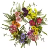 Nearly Natural Mixed Flower 22 in. Wreath