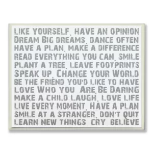Stupell Industries 12.5 in. x 18.5 in. "Like Yourself Inspirational Typography" by Andrea James Printed Wood Wall Art