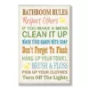 Stupell Industries 12.5 in. x 18.5 in. "Bathroom Rules Typography Rubber Ducky" by Janet White Printed Wood Wall Art
