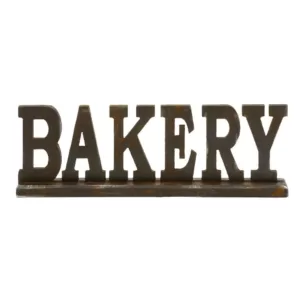 LITTON LANE 23 in. x 8 in. Kitchen Whimsy "BAKERY" Table Wood Sign
