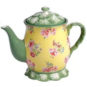 Certified International English Garden 38 oz. 3-Cup Multicolored Teapot