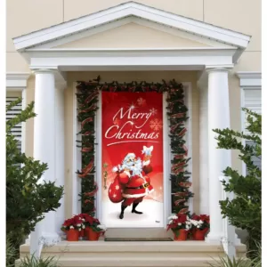 My Door Decor 36 in. x 80 in. Santa's Merry Christmas-Christmas Front Door Decor Mural