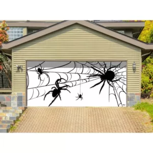 My Door Decor 7 ft. x 16 ft. Spiders Halloween Garage Door Decor Mural for Double Car Garage Car Garage