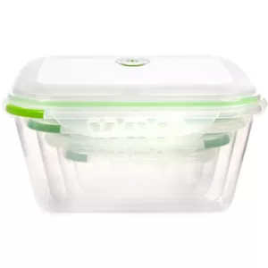 Ozeri INSTAVACTM Green Earth Food Storage Container Set, BPA-Free 8-Piece Nesting Set with Vacuum Seal and Locking Lids