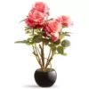 National Tree Company 16.5 in. Pink Rose Flower