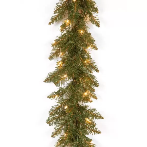 National Tree Company 9 ft. Pre-Lit Dunhill Fir Garland with Clear Lights