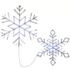 National Tree Company 20 in. and 24 in. Ice Crystal Snowflake with White LED Light (Set of 2)
