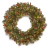 National Tree Company Crestwood Spruce 36 in. Artificial Wreath with Clear Lights