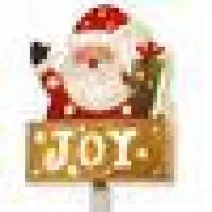 National Tree Company Pre-Lit 35 in. Santa with JOY Sign