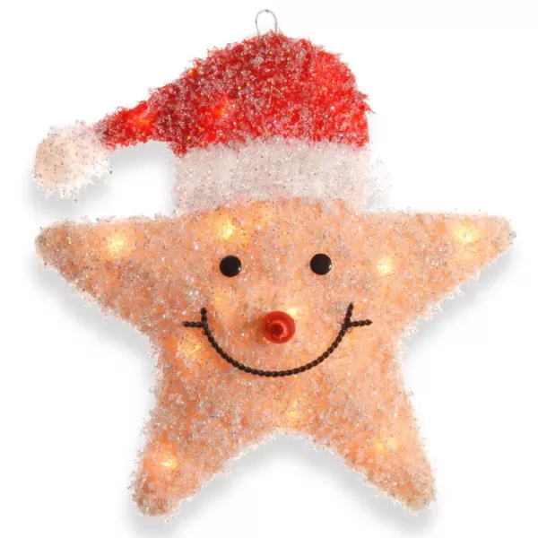 National Tree Company Pre-Lit 18 in. Smiling Yellow Star