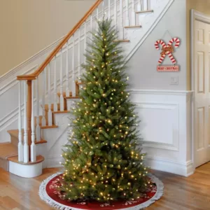 National Tree Company 7-1/2 ft. Dunhill Slim Fir Hinged Artificial Christmas Tree with 600 Clear Lights