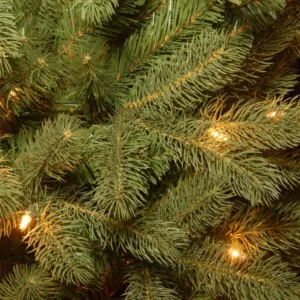 National Tree Company 7-1/2 ft. Feel Real Down Swept Douglas Fir Pencil Slim Hinged Artificial Christmas Tree with 350 Clear Lights
