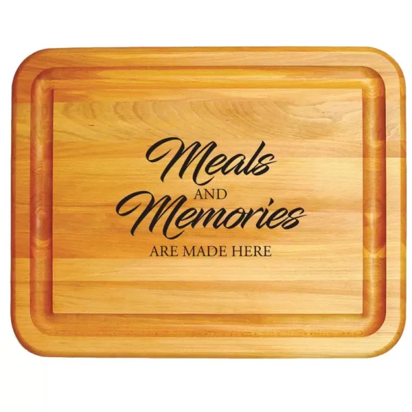 Catskill Craftsmen Meals and Memories Branded Wood Cutting Board