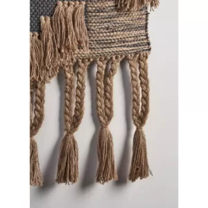 LR Home Rustic Natural / Black Fringed Wall Tapestry