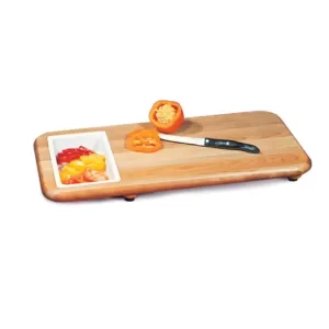 Catskill Craftsmen Hardwood Cutting Board with Cut 'n' Catch Removable Tray