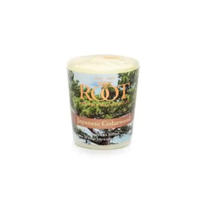 ROOT CANDLES 20-Hour Japanese Cedarwood Scented Votive Candle (Set of 18)